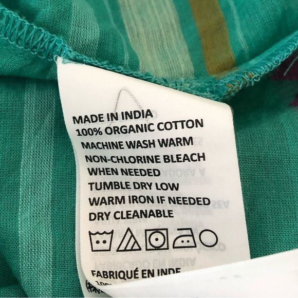 Prana Marigold Tunic Turquoise Striped Embroidered NWT size Small - Picture 10 of 12